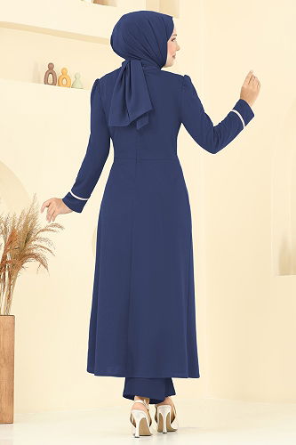 moda selvim طقم ازرق ASM2816 - Thumbnail