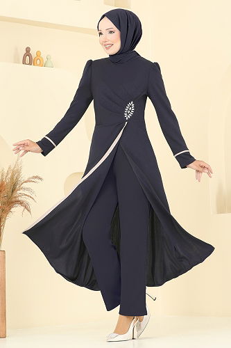 moda selvim Combined ASM2816 Navy Blue - Thumbnail