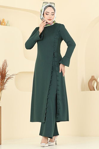 moda selvim طقم زيتي ASM2817 - Thumbnail