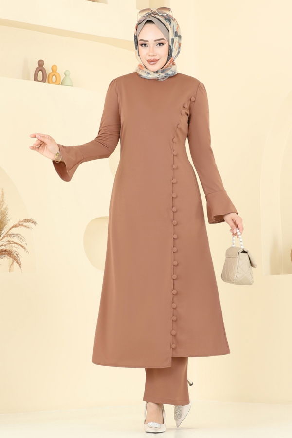 Modaselvim Hijab Combinations Combined ASM2817 Tan