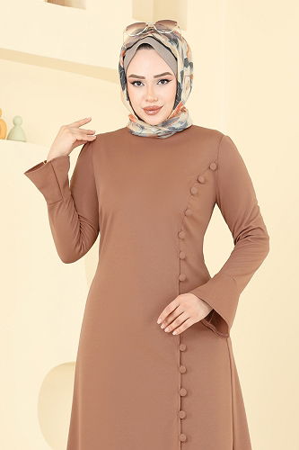 moda selvim طقم عسلي ASM2817 - Thumbnail