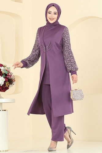 moda selvim Combined ASM2832 Lilac - Thumbnail