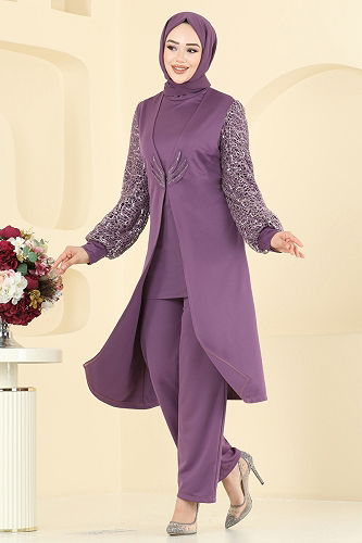 moda selvim Combined ASM2832 Lilac - Thumbnail