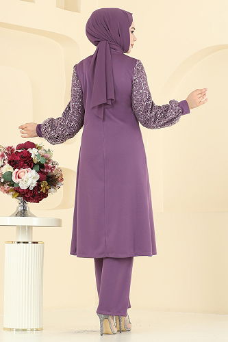 moda selvim Combined ASM2832 Lilac - Thumbnail