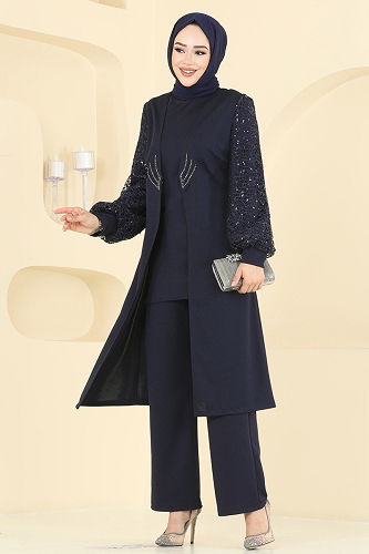 moda selvim Combined ASM2832 Navy Blue - Thumbnail