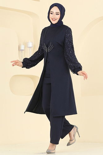 moda selvim Combined ASM2832 Navy Blue - Thumbnail