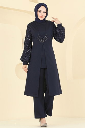 moda selvim Combined ASM2832 Navy Blue - Thumbnail