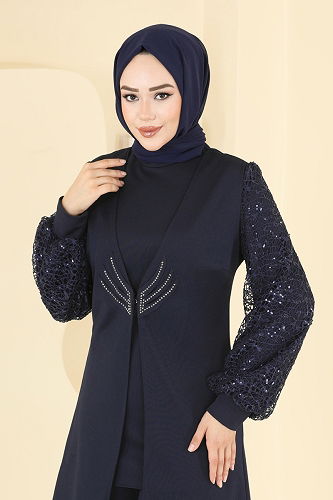 moda selvim Combined ASM2832 Navy Blue - Thumbnail