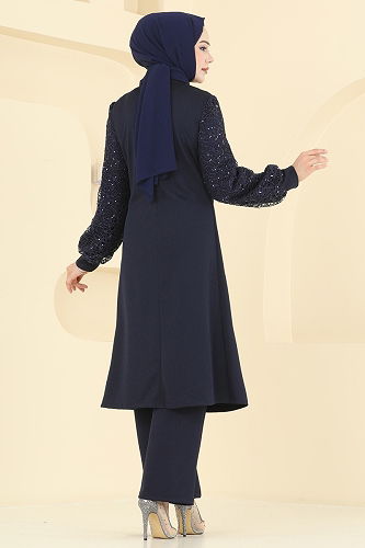 moda selvim Combined ASM2832 Navy Blue - Thumbnail