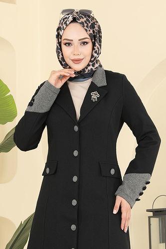 moda selvim طقم أسود ASM2840 - Thumbnail