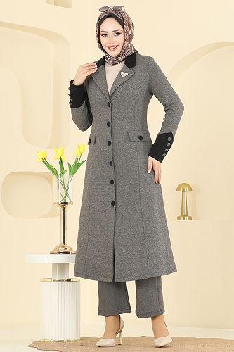 moda selvim طقم بيج ASM2840 - Thumbnail