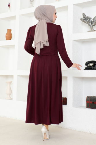 moda selvim Combined ASM5201-1 Burgundy - Thumbnail