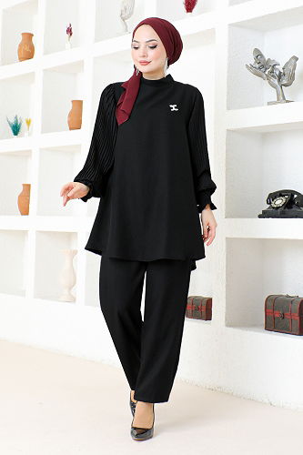 moda selvim COMBINED KTN1001-M Black Crocodile - Thumbnail