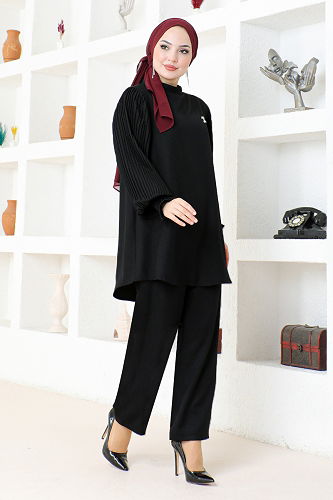 moda selvim COMBINED KTN1001-M Black Crocodile - Thumbnail