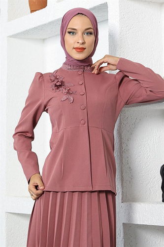 moda selvim طقم وردي MİH17100-M - Thumbnail