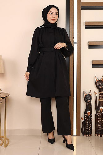 moda selvim Combined MİH19130-M Black - Thumbnail