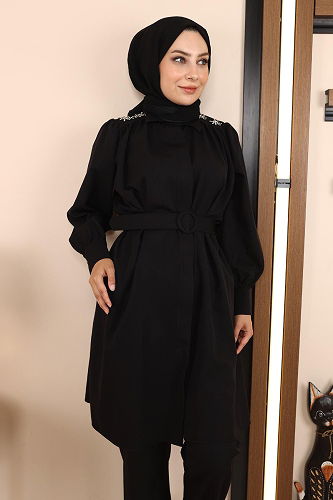 moda selvim Combined MİH19130-M Black - Thumbnail