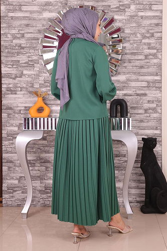 moda selvim طقم زيتي MİH19135-M - Thumbnail