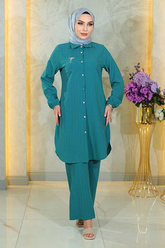 moda selvim Combined MİH19178-M Turquoise - Thumbnail