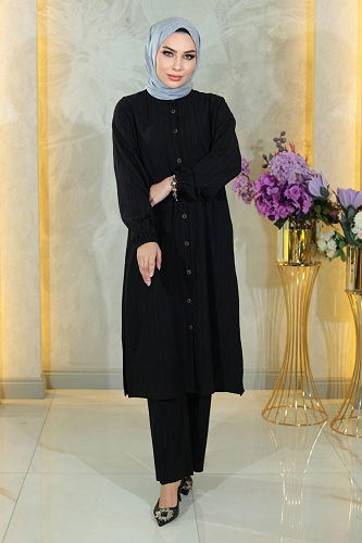 moda selvim Combined MİH19179-M Black - Thumbnail