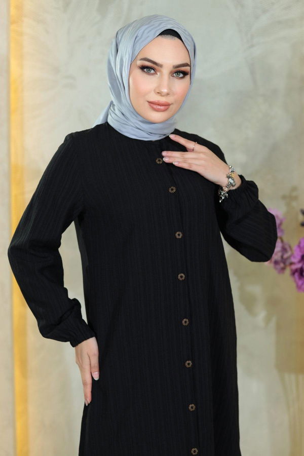 Modaselvim Hijab Combinations Combined MİH19179-M Black