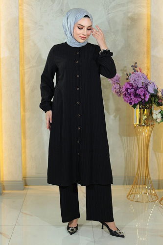 moda selvim Combined MİH19179-M Black - Thumbnail