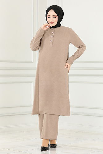 moda selvim طقم بيج MSL1154-M - Thumbnail