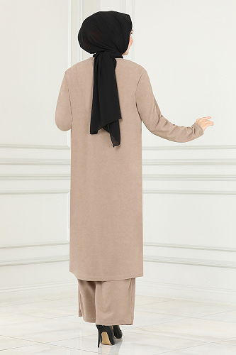 moda selvim طقم بيج MSL1154-M - Thumbnail