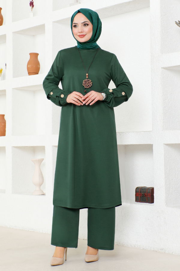 Modaselvim Hijab Combinations COMBINED MSL4001-M Emerald