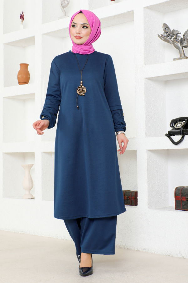 Modaselvim Hijab Combinations COMBINED MSL4001-M Indigo