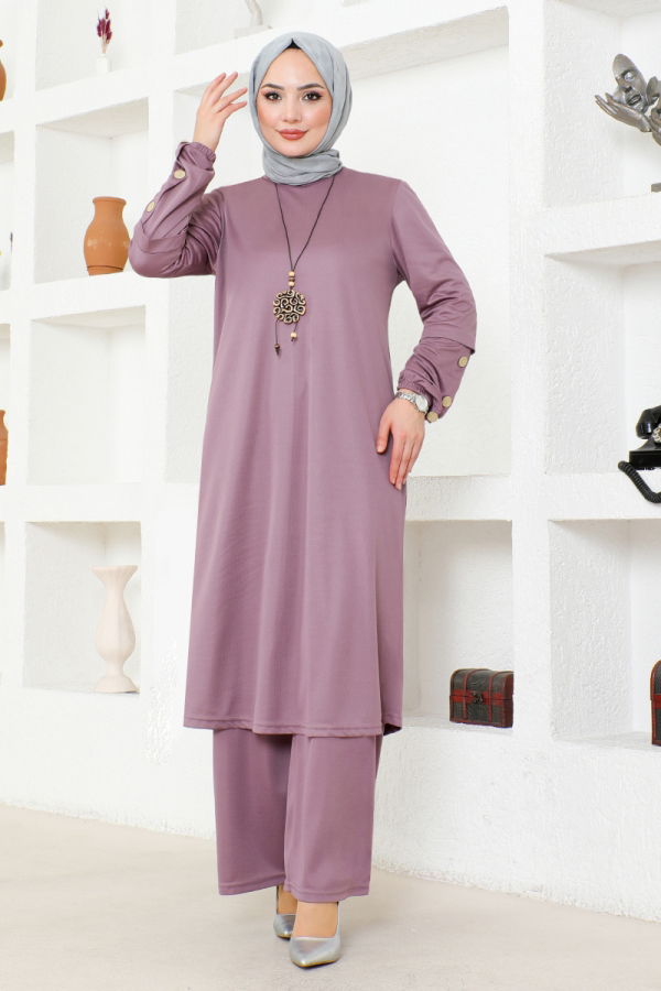 Modaselvim Hijab Combinations COMBINED MSL4001-M Rose Dried