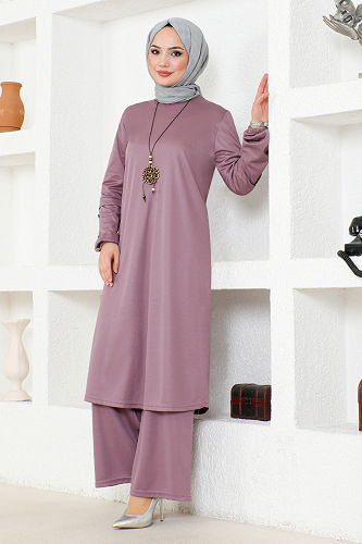 moda selvim طقم وردي MSL4001-M - Thumbnail