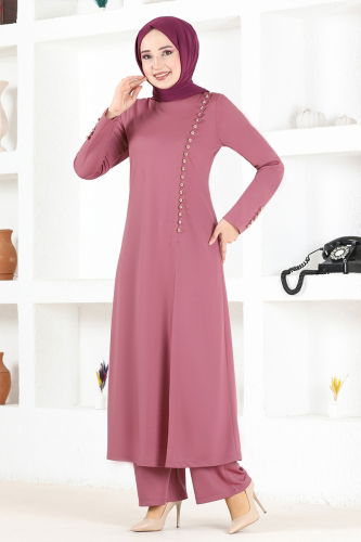 moda selvim طقم وردي MSL4036 - Thumbnail