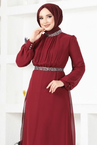 moda selvim Combined MSL4272 Burgundy - Thumbnail