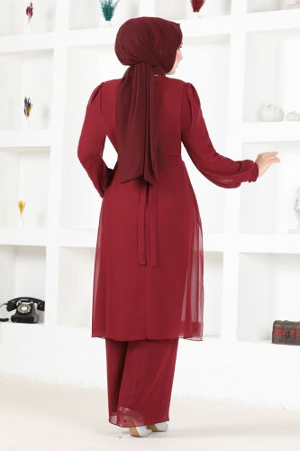 moda selvim Combined MSL4272 Burgundy - Thumbnail