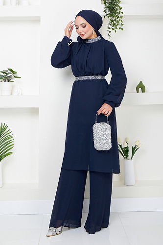 moda selvim Combined MSL4272-M Navy Blue - Thumbnail