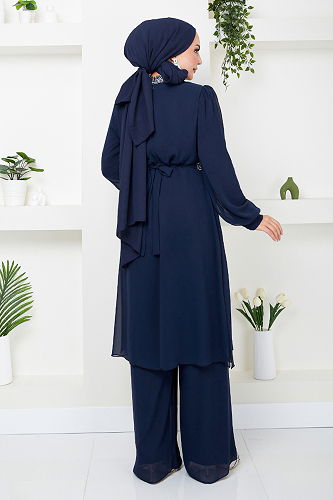 moda selvim طقم كحلي MSL4272-M - Thumbnail