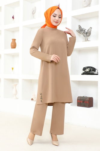 moda selvim طقم بيج MSL8001 - Thumbnail