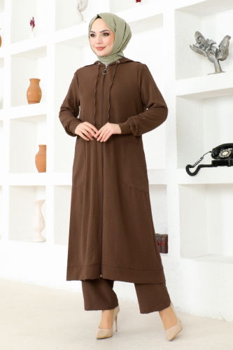 moda selvim Combined NYA2436 Brown - Thumbnail