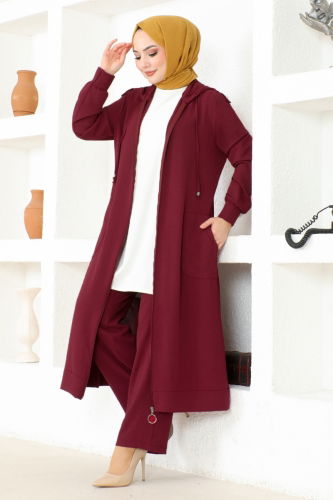 moda selvim Combined NYA2436 Burgundy - Thumbnail