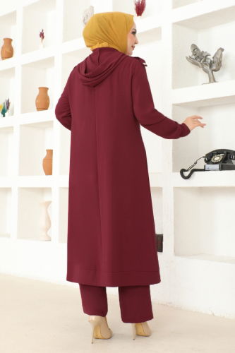 moda selvim Combined NYA2436 Burgundy - Thumbnail