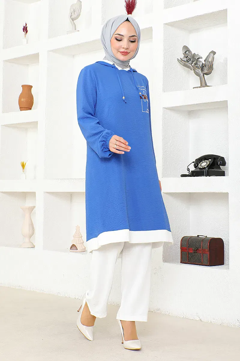 moda selvim طقم ازرق NYA2440-M - Thumbnail