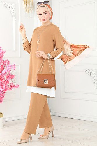 moda selvim طقم لاتيه وسكري PL8034 - Thumbnail