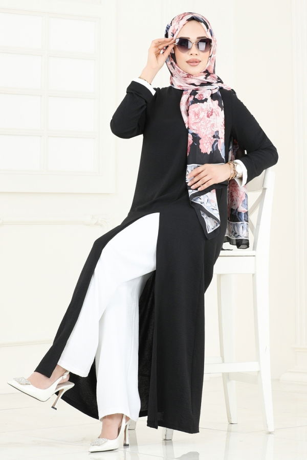 Modaselvim خصم صافٍ20%+20% في سلة التسوق طقم اسود سكري PL8053