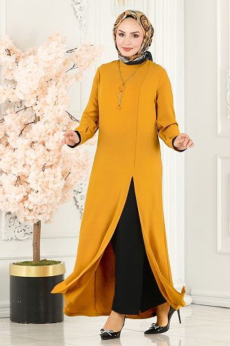 moda selvim Combined PL8053 Light Mustard & Black - Thumbnail