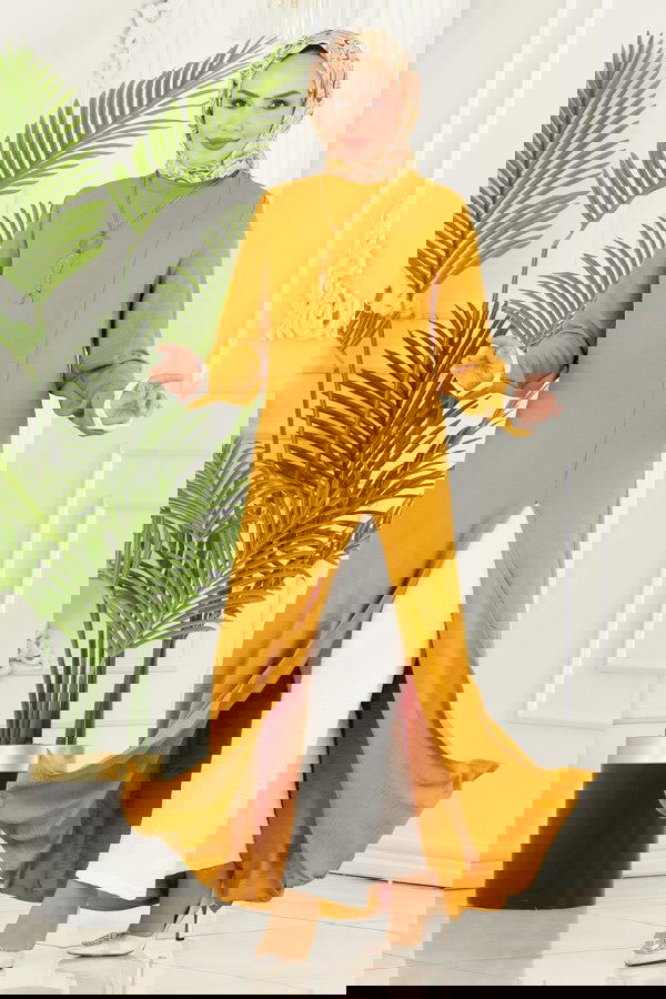 Modaselvim خصم صافٍ20%+20% في سلة التسوق طقم خردلي فاتح &سكري PL8053