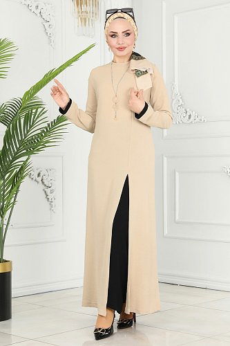 moda selvim Combined PL8053 Stone & Black - Thumbnail