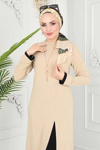 moda selvim Combined PL8053 Stone & Black - Thumbnail