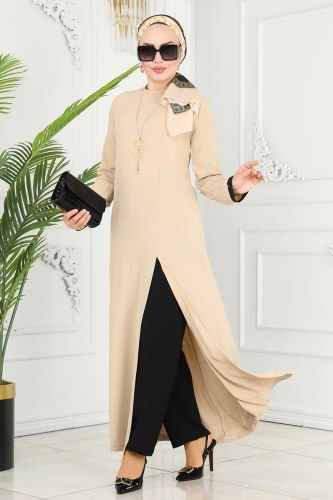 P.L. - طقم بيج واسود PL8053