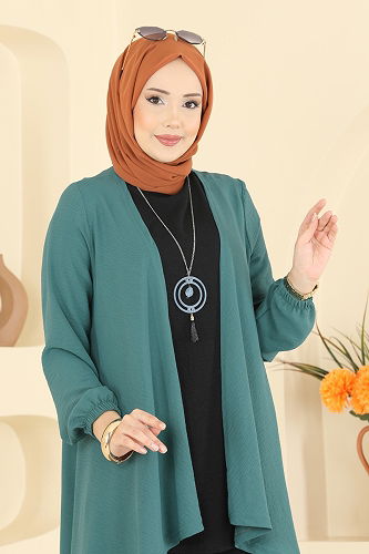 moda selvim Combined PL8058 Dark Mint & Black - Thumbnail